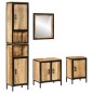 vidaXL Conjunto de muebles de baño 4 pzas madera maciza mango y hierro vidaXL Conjunto de muebles de baño 4 pzas madera maciza mango y hierro