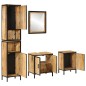 vidaXL Conjunto de muebles de baño 4 pzas madera maciza mango y hierro vidaXL Conjunto de muebles de baño 4 pzas madera maciza mango y hierro