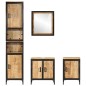 vidaXL Conjunto de muebles de baño 4 pzas madera maciza mango y hierro vidaXL Conjunto de muebles de baño 4 pzas madera maciza mango y hierro