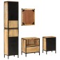 vidaXL Conjunto de muebles de baño 4 pzas madera maciza mango y hierro vidaXL Conjunto de muebles de baño 4 pzas madera maciza mango y hierro
