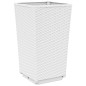 vidaXL Jardineras 2 unidades PP blanco 32,5x32,5x57 cm vidaXL Jardineras 2 unidades PP blanco 32,5x32,5x57 cm
