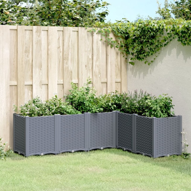 vidaXL Jardinera PP gris 160x120x53 cm vidaXL Jardinera PP gris 160x120x53 cm