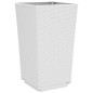 vidaXL Jardineras 4 unidades PP blanco 32,5x32,5x57 cm vidaXL Jardineras 4 unidades PP blanco 32,5x32,5x57 cm