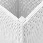 vidaXL Jardineras 4 unidades PP blanco 32,5x32,5x57 cm vidaXL Jardineras 4 unidades PP blanco 32,5x32,5x57 cm