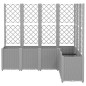 vidaXL Jardinera con enrejado PP gris claro 160x120x140 cm vidaXL Jardinera con enrejado PP gris claro 160x120x140 cm