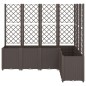 vidaXL Jardinera con enrejado PP marrón 160x120x140 cm vidaXL Jardinera con enrejado PP marrón 160x120x140 cm