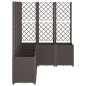 vidaXL Jardinera con enrejado PP marrón 160x120x140 cm vidaXL Jardinera con enrejado PP marrón 160x120x140 cm