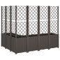 vidaXL Jardinera con enrejado PP marrón 160x120x140 cm vidaXL Jardinera con enrejado PP marrón 160x120x140 cm