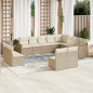 vidaXL Set de sofás de jardín 12 pzas y cojines ratán sintético marrón vidaXL Set de sofás de jardín 12 pzas y cojines ratán sintético marrón