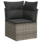 vidaXL Set de sofás de jardín 11 pzas y cojines ratán sintético gris vidaXL Set de sofás de jardín 11 pzas y cojines ratán sintético gris