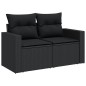 vidaXL Set de sofás de jardín 10 pzas cojines ratán sintético negro vidaXL Set de sofás de jardín 10 pzas cojines ratán sintético negro