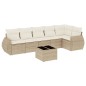 vidaXL Set sofás de jardín 7 piezas y cojines ratán sintético beige vidaXL Set sofás de jardín 7 piezas y cojines ratán sintético beige