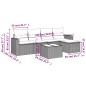 vidaXL Set de sofás de jardín 6 piezas y cojines ratán sintético negro vidaXL Set de sofás de jardín 6 piezas y cojines ratán sintético negro