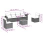 vidaXL Set de comedor de jardín 7 pzas y cojines ratán sintético negro vidaXL Set de comedor de jardín 7 pzas y cojines ratán sintético negro