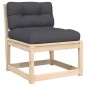 vidaXL Juego de sofás de jardín 5 pzas con cojines madera maciza pino vidaXL Juego de sofás de jardín 5 pzas con cojines madera maciza pino