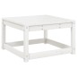 vidaXL Juego de sofás de jardín 3 piezas madera maciza de pino blanco