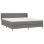 vidaXL Cama box spring con colchón tela gris oscuro 180x200 cm vidaXL Cama box spring con colchón tela gris oscuro 180x200 cm