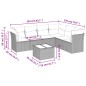 vidaXL Set de sofás de jardín 7 piezas con cojines ratán PE gris vidaXL Set de sofás de jardín 7 piezas con cojines ratán PE gris