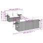 vidaXL Set de muebles de jardín 6 pzas y cojines ratán sintético gris vidaXL Set de muebles de jardín 6 pzas y cojines ratán sintético gris