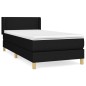 vidaXL Cama box spring con colchón tela negro 80x200 cm vidaXL Cama box spring con colchón tela negro 80x200 cm