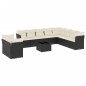 vidaXL Set de sofás de jardín 11 pzas y cojines ratán sintético negro vidaXL Set de sofás de jardín 11 pzas y cojines ratán sintético negro