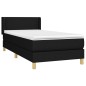 vidaXL Cama box spring con colchón tela negro 80x200 cm vidaXL Cama box spring con colchón tela negro 80x200 cm