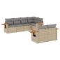 vidaXL Set de sofás de jardín 7 piezas con cojines ratán PE gris vidaXL Set de sofás de jardín 7 piezas con cojines ratán PE gris