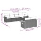 vidaXL Set de sofás de jardín 7 piezas con cojines ratán PE gris vidaXL Set de sofás de jardín 7 piezas con cojines ratán PE gris