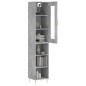 vidaXL Aparador de madera contrachapada gris hormigón 34,5x34x180 cm vidaXL Aparador de madera contrachapada gris hormigón 34,5x34x180 cm