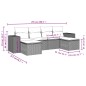vidaXL Set de sofás de jardín 6 piezas y cojines ratán sintético negro vidaXL Set de sofás de jardín 6 piezas y cojines ratán sintético negro