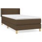vidaXL Cama box spring con colchón tela marrón oscuro 90x200 cm vidaXL Cama box spring con colchón tela marrón oscuro 90x200 cm