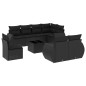 vidaXL Set de sofás de jardín 8 piezas y cojines ratán sintético negro vidaXL Set de sofás de jardín 8 piezas y cojines ratán sintético negro