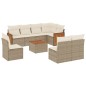 vidaXL Set de sofás de jardín 9 pzas con cojines ratán sintético beige vidaXL Set de sofás de jardín 9 pzas con cojines ratán sintético beige