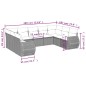 vidaXL Set de sofás de jardín 8 piezas y cojines ratán sintético negro vidaXL Set de sofás de jardín 8 piezas y cojines ratán sintético negro
