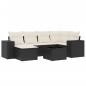 vidaXL Set de comedor de jardín 7 pzas y cojines ratán sintético negro vidaXL Set de comedor de jardín 7 pzas y cojines ratán sintético negro