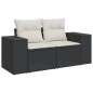 vidaXL Set de comedor de jardín 7 pzas y cojines ratán sintético negro vidaXL Set de comedor de jardín 7 pzas y cojines ratán sintético negro