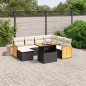 vidaXL Set de sofás de jardín 8 piezas y cojines ratán sintético negro vidaXL Set de sofás de jardín 8 piezas y cojines ratán sintético negro