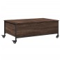 vidaXL Mesa de centro con ruedas madera ingeniería marrón 91x55x34 cm vidaXL Mesa de centro con ruedas madera ingeniería marrón 91x55x34 cm