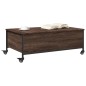 vidaXL Mesa de centro con ruedas madera ingeniería marrón 91x55x34 cm vidaXL Mesa de centro con ruedas madera ingeniería marrón 91x55x34 cm