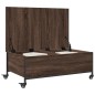 vidaXL Mesa de centro con ruedas madera ingeniería marrón 91x55x34 cm vidaXL Mesa de centro con ruedas madera ingeniería marrón 91x55x34 cm