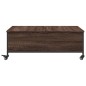 vidaXL Mesa de centro con ruedas madera ingeniería marrón 91x55x34 cm vidaXL Mesa de centro con ruedas madera ingeniería marrón 91x55x34 cm