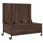 vidaXL Mesa de centro con ruedas madera ingeniería marrón 91x55x34 cm vidaXL Mesa de centro con ruedas madera ingeniería marrón 91x55x34 cm