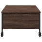 vidaXL Mesa de centro con ruedas madera ingeniería marrón 91x55x34 cm vidaXL Mesa de centro con ruedas madera ingeniería marrón 91x55x34 cm