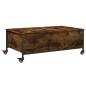 vidaXL Mesa de centro con ruedas madera ingeniería roble 91x55x34 cm vidaXL Mesa de centro con ruedas madera ingeniería roble 91x55x34 cm