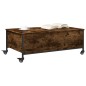 vidaXL Mesa de centro con ruedas madera ingeniería roble 91x55x34 cm vidaXL Mesa de centro con ruedas madera ingeniería roble 91x55x34 cm