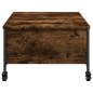 vidaXL Mesa de centro con ruedas madera ingeniería roble 91x55x34 cm vidaXL Mesa de centro con ruedas madera ingeniería roble 91x55x34 cm