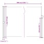 vidaXL Toldo lateral retráctil de jardín marrón 180x300 cm