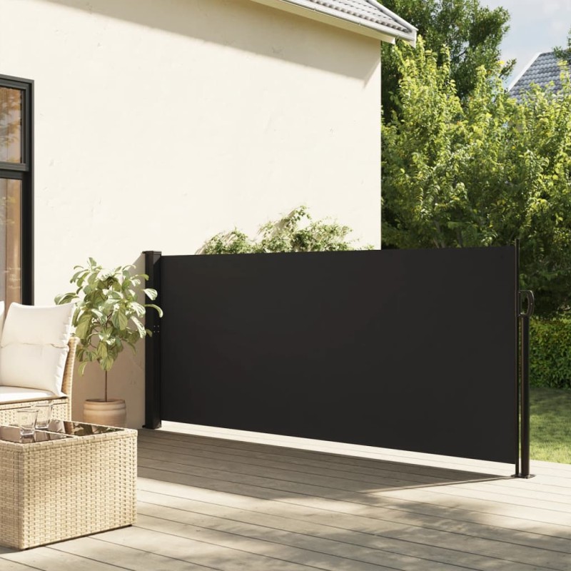 vidaXL Toldo lateral retráctil negro 120x500 cm vidaXL Toldo lateral retráctil negro 120x500 cm