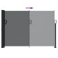 vidaXL Toldo lateral retráctil negro 140x500 cm