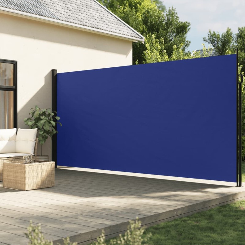 vidaXL Toldo lateral retráctil azul 200x500 cm vidaXL Toldo lateral retráctil azul 200x500 cm